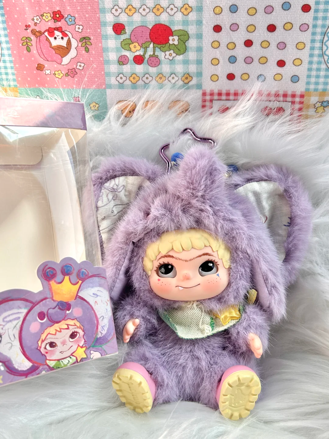 WAKUKU Elephant Tonton Purple Graffiti